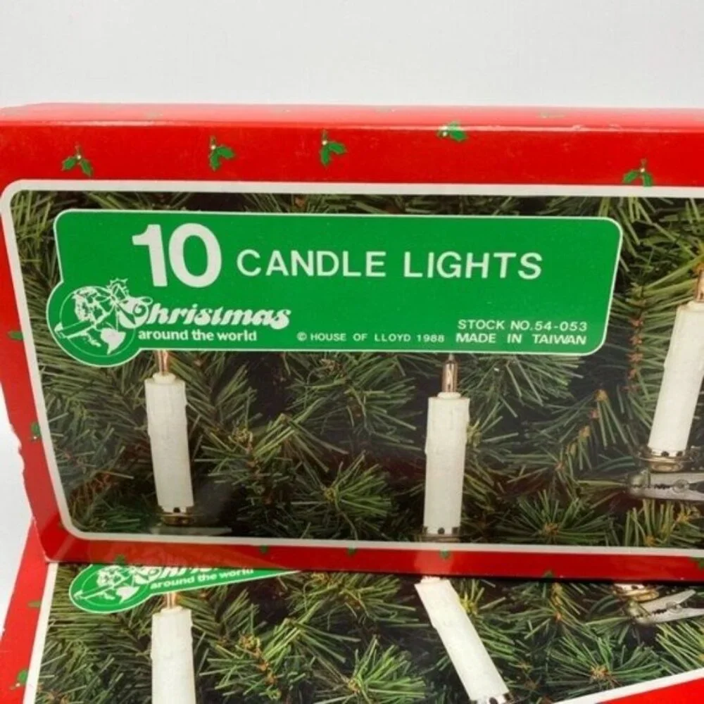 Vintage Clip-on Candle String Christmas Lights